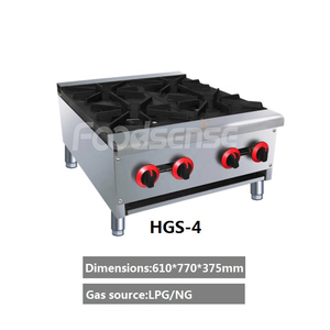 Kaliteli masa üstü ticari gaz pişirme sobalar tipi paslanmaz çelik gaz sobası ile 4 büyük brülörler - Product Image 2