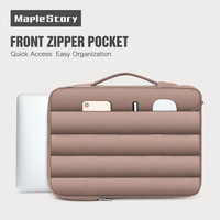 Housse pour ordinateur portable rembourrée, personnalisable avec logo OEM, avec poignée et poche avant pour ordinateur portable de 13, 14, 15 et 16 pouces