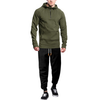 Ensemble de survêtement décontracté OED OMD pour l'hiver, style streetwear, en molleton personnalisé avec fermeture éclair et capuche, confortable pour le jogging quotidien