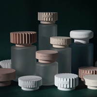 Diffuseur d'huiles essentielles en verre transparent vide avec couvercle en diatomite personnalisé pour parfumer la maison
