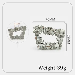 Rhinestone High Heel Shoe Buckle Clips For Wedding Party Shoe Clips Decoration Lady Multi-color Rhinestone Shoe Accessories