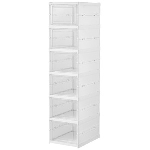 Commercio all'ingrosso trasparente 3 strati di plastica Sneaker impilabile <span class=keywords><strong>scarpe</strong></span> scatole di immagazzinaggio a goccia cassetto anteriore tipo magnetico trasparente scatola di <span class=keywords><strong>scarpe</strong></span> - Product Image 5