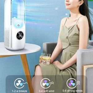 Bladeless Fan Portable Air <b>Conditioner</b> LED Display Desktop Fanless Blade Cooler Cooling Fan Tower Air Cooler for Office Bedroom - Product Image 6