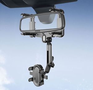 X422 New 360+ Rotatable <b>Foldable</b> and Retractable Rear <b>Mirror</b> Cell Phone Mount Holder for Car Mobile Phone Holder Stand - Product Image 4