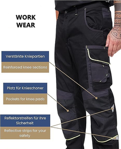 Pantalones de <span class=keywords><strong>Trabajo</strong></span> para Hombre, Estilo Artesanal, con Múltiples Bolsillos y Rodillas Reforzadas - Product Image 4