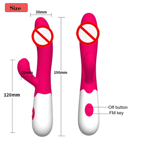 Vibrador Recargable por USB Varita Mágica de Conejo Punto G Estimulador de Clítoris Masajeador Doble Motor Dildo Juguetes Sexuales para Mujer - Product Image 4