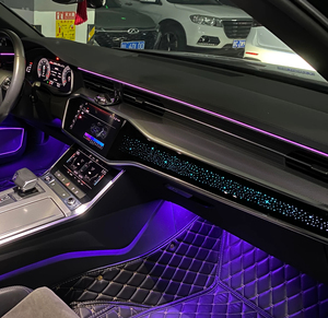 Kit d'éclairage d'ambiance LED 64 couleurs SJC pour intérieur de voiture <span class=keywords><strong>A6</strong></span> C8, éclairage d'ambiance symphonique pour <span class=keywords><strong>Audi</strong></span> <span class=keywords><strong>A6</strong></span> C8 2019-2025, conduite à droite - Product Image 3