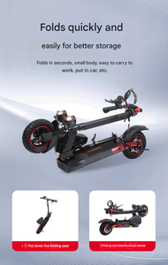 電動スクーター48V18AH折りたたみ式オフロードショックアブソーバーシート付きロングエンデュランス大人折りたたみ式モビリティ - Product Image 4