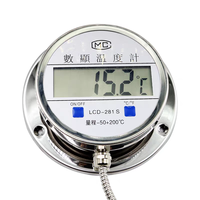 Termómetro Industrial con Sonda, Pantalla Digital, Resistente al Agua, Acero Inoxidable IP68, Precio de Fábrica, -50~+200C