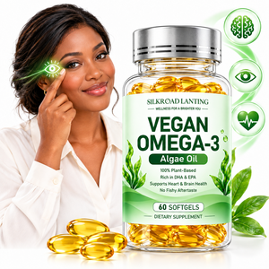 Gélules d'huile d'algues oméga-3 végétaliennes à formule personnalisée, 100 % végétales, pour le bien-être quotidien et les modes de vie actifs, marque privée - Product Image 1