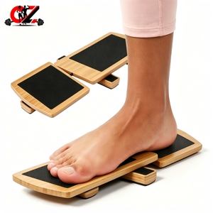 CZFIT Estirador de pies de madera, Entrenador de equilibrio de una sola pierna, Tabla de equilibrio para ballet, Equilibrio y fortalecimiento de tobillos y pies de madera - Product Image 4