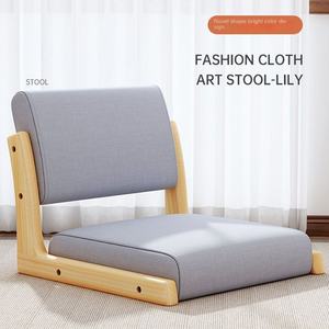 जापानी शैली के ठोस लकड़ी तागामी बैकरेस्ट चेयर क्रॉस-बॉर्डर शामक फर्श के लिए आलसी बिस्तर कपड़े legless Bay विंडो - Product Image 4