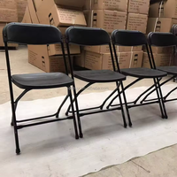 Chaises pliantes en plastique robustes empilables avec cadre en fer blanc pour mariages, banquets et événements – Idéales pour la location de mobilier de fête
