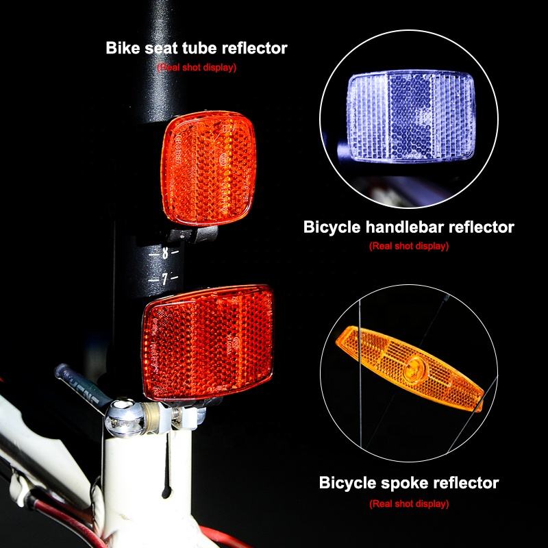 Durable Bicycle Reflectors For Safety Spoke Handlebar Lights