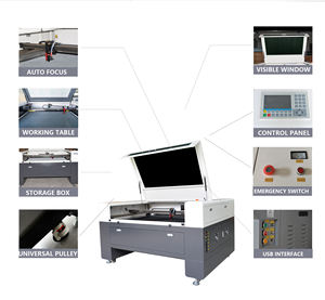 Machine de découpe laser CO2 CNC industrielle 1390 6090 pour panneaux de clôture, carreaux de céramique, bois, verre, feuilles d'acrylique - Prix - Product Image 3