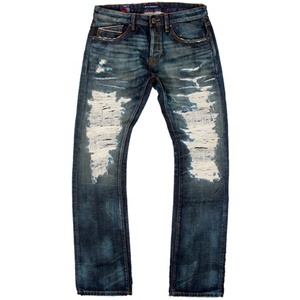 Lotfeel Haute Qualité Vintage Denim <span class=keywords><strong>Homme</strong></span> Jeans Blue System Jeans Jeans + con + pedreria - Product Image 4