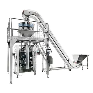 Fully Automatic Vertical Multihead Weigher Granule Dry Fruit Pouch Packaging Dates Beans Nuts Peanut Packing Machine