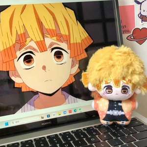 Muñecas periféricas <span class=keywords><strong>Chuchu</strong></span> Agatsuma Zenitsu Nunu estrella de mar en forma de algodón PP Anime juguetes de peluche bolsa de felpa incluida - Product Image 3