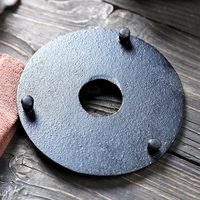 Socle rond en fonte pour plats chauds, casseroles, poêles, assiettes, théières, support rustique en fonte pour plats chauds pour la cuisine et la table à manger