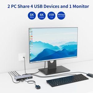 Conmutador KVM <span class=keywords><strong>HDMI</strong></span> 8K de 2 Puertos, Conmutador KVM <span class=keywords><strong>HDMI</strong></span> <span class=keywords><strong>2.1</strong></span> 8K a 60 Hz para 2 Computadoras, 1 <span class=keywords><strong>Monitor</strong></span>, 4 Puertos USB 3.0 - Product Image 2