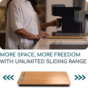 Bandeja Deslizante de Bambú para Electrodomésticos de Cocina, Bandeja Deslizante para Cafetera de Bambú para Encimera, Alfombrilla para Electrodomésticos de Cocina - Product Image 3