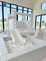 AUDATOYS Ensemble de jeux souples en PVC et mousse blanc pour intérieur/extérieur, équipement de jeux souples pour enfants, portable pour la location de fêtes