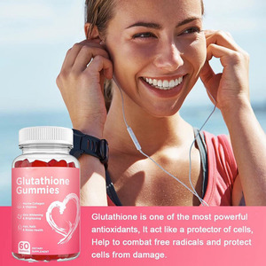 Glutatión rosa fresa para blanquear la piel, colágeno, vitamina <span class=keywords><strong>C</strong></span>, crema hidratante brillante, gomitas naturales, gomitas de glutatión con colágeno - Product Image 5