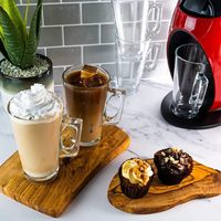 Mug à café en verre résistant à la chaleur de 240 ml, tasse élégante pour latte, thé, expresso, cappuccino, chocolat chaud