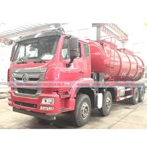 New Design High Pressure Water Jet Sewer Cleaning Trucks 16Tons Jet Vacuum Truck With 20000Liters Stainless Steel Tank