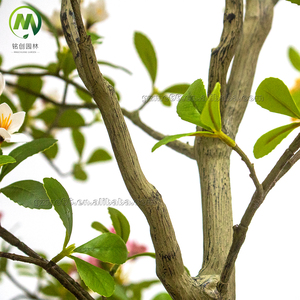 Piante Decorative in Plastica all'Ingrosso, <span class=keywords><strong>Fiori</strong></span> in Tessuto di Seta, Albero Artificiale Sempreverde in <span class=keywords><strong>Vaso</strong></span>, Finto Rhaphiolepis Indica - Product Image 5