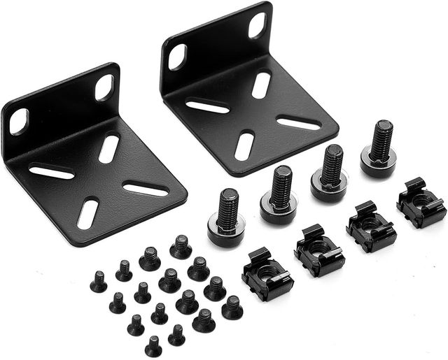 Rack Mount Kit for 17.3 Inch Switches Adjustable Rack Ears Adjustable Hole Distance 14-29mm