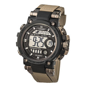 นาฬิกาสปอร์ตดิจิทัลของผู้ชาย <span class=keywords><strong>Lasika</strong></span> W-H9047จอใหญ่กันน้ำมีสัญญาณเตือนสายวัสดุพลาสติกขายดีในอเมริกาใต้ - Product Image 4