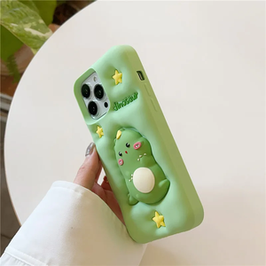 เคสโทรศัพท์ลายการ์ตูนไดโนเสาร์ 3 มิติ สไตล์เกาหลี สำหรับ iPhone 13 12 <span class=keywords><strong>Pro</strong></span> 14 <span class=keywords><strong>Pro</strong></span> <span class=keywords><strong>Max</strong></span> <span class=keywords><strong>I11</strong></span> 13 <span class=keywords><strong>Pro</strong></span> <span class=keywords><strong>Max</strong></span> ของขวัญสำหรับเด็ก  วัสดุซิลิโคนนิ่ม - Product Image 2