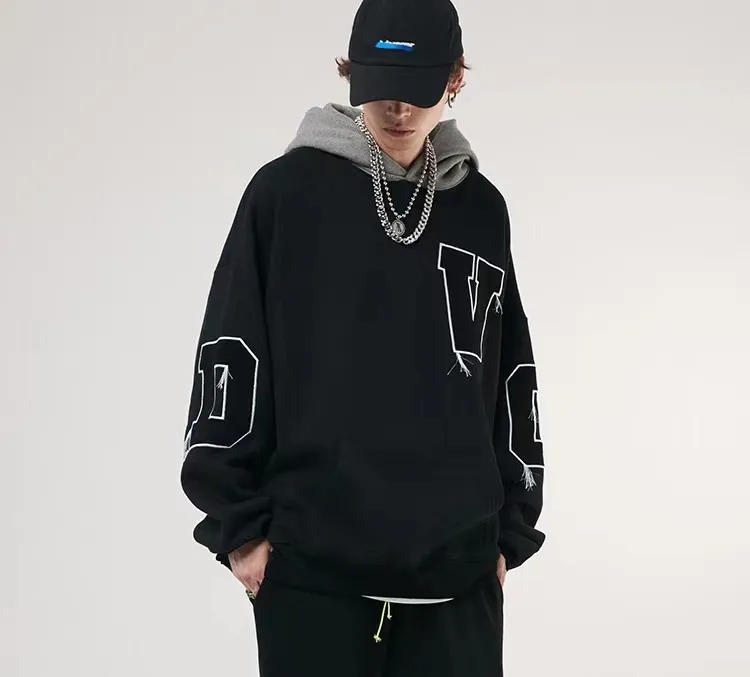 Casual Basic Active Wear OEM Logo Men Cheap Plain Pullover Custom Embroidered Hoodies Oversize Hoodies