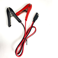 Câble de charge rapide 12V robuste 12AWG avec pince crocodile vers SAE pour moto, camping-car, panneau solaire