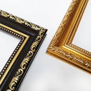 Classic Style Ornate Antique Large Gold Foil Baroque Art Photo Frame moulding