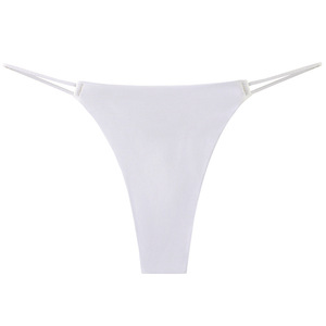 Tangas de seda helada sin costuras para mujer al por mayor, bragas invisibles de tiro bajo con espalda en T, ropa interior transpirable para mujer - Product Image 1
