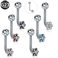Piercings vaginaux verticaux en titane, fleur sexy, piercing génital, bijoux de piercing VCH