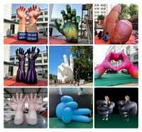Main de squelette géante gonflable pour Halloween, ballons publicitaires en forme de main, décoration effrayante pour Halloween, mains gonflables