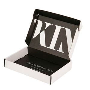 免费样品豪华回收自封纸板纸盒服装优雅包装运输邮件盒 - Product Image 2