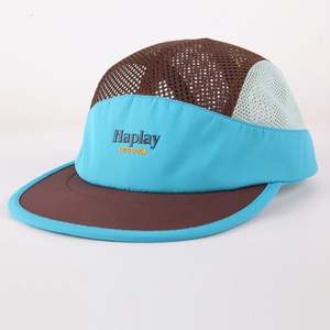 Gorra de camping de cinco paneles de poliéster personalizada Sombrero de malla para correr de 5 paneles ajustable no estructurado Gorras planas Sombreros - Product Image 4