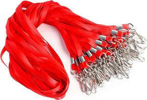 10mm 15mm 20mm Polyester đen đồng bằng dây buộc cổ với in offset và móc kim loại cho chủ thẻ ID-Khuyến mãi - Product Image 3