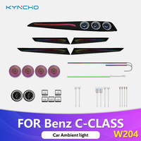 Kit d'éclairage ambiant KYNCHO pour Mercedes Classe C W204, éclairage LED pour voiture, lampe symphonique, éclairage ambiant automobile