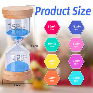 Sablier en bois fait main de haute qualité avec couvercle, 1, 3, 5, 10, 15 minutes, logo personnalisé, pour bureau, étude, méditation, cadeau - Product Image 3