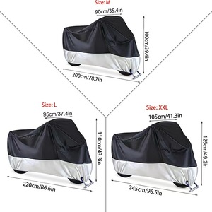Housse de moto personnalisée en tissu Oxford durable, indéchirable et imperméable, avec trous de verrouillage, anti-poussière, pour l'extérieur, protection contre le soleil et la pluie - Product Image 5