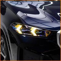 Pour BMW X5 G05 G18 Aozoom BM50 Ensemble de phares LED à lentille laser, 8 faisceaux courts, 20 faisceaux longs, double couleur, sourcil bleu, flèche DRL, mise à niveau