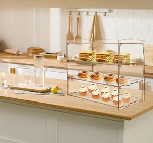 Moderne umwelt freundliche benutzer definierte transparente Acryl-Kuchen-Vitrine für Box-Aufbewahrung-und Präsentation ständer - Product Image 6