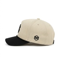 Gorras de Béisbol Unisex Ajustables con Logotipo Bordado en 3D, de Sarga de Algodón Transpirable de Cinco Paneles, Bicolor, Precio de Fábrica, MOQ Bajo