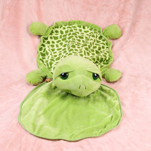 Cuscino e Coperta 2 in 1 a Forma di Tartaruga Marina Personalizzabile, Morbido Peluche con Imbottitura in Cotone PP, Compagno per Bambini a Casa e in Viaggio - Product Image 2