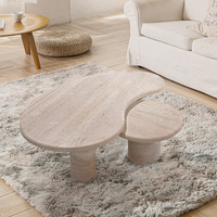 Table basse gigogne de salon moderne et durable, style minimaliste italien, combinaison créative de triangles, décorative